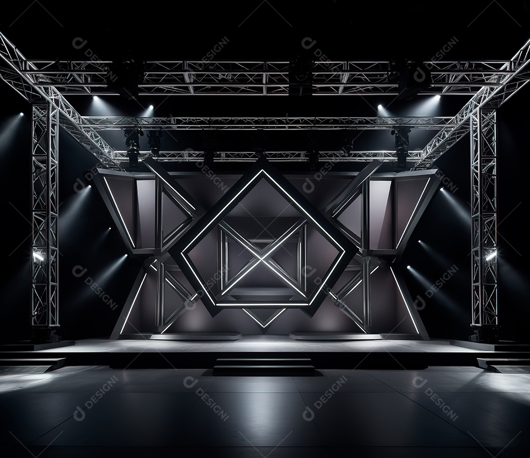 Fotografia de estrutura de ferro, estilo de palco de metal