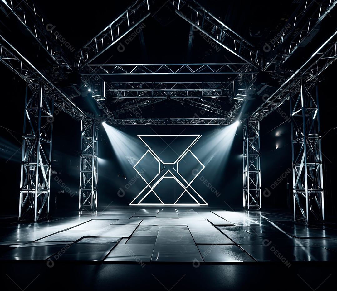 Fotografia de estrutura de ferro, estilo de palco de metal