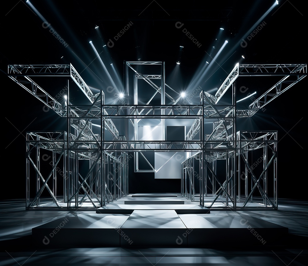 Fotografia de estrutura de ferro, estilo de palco de metal