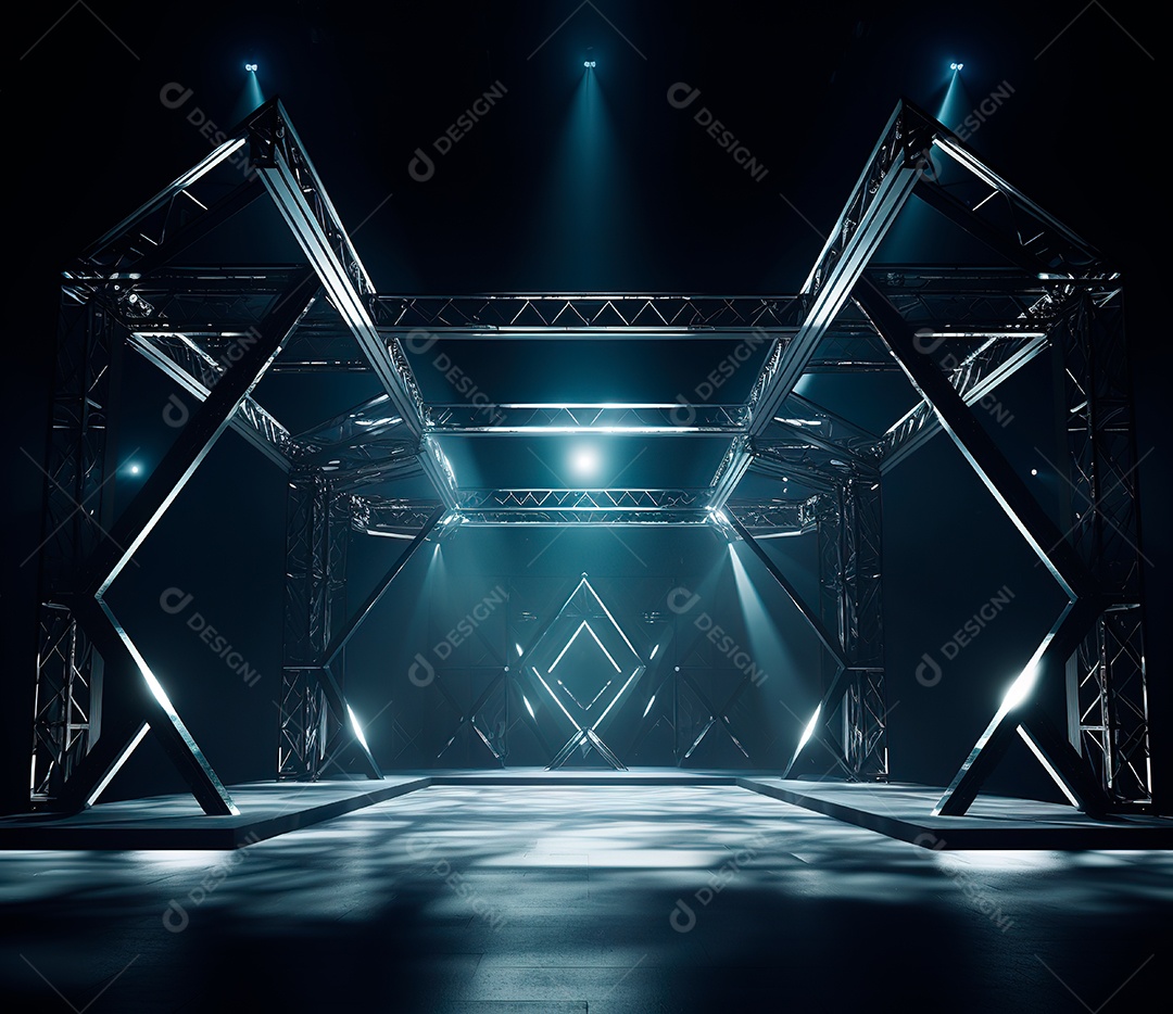 Fotografia de estrutura de ferro, estilo de palco de metal