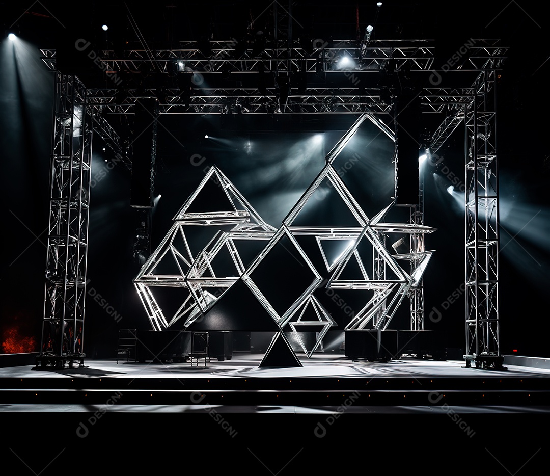 Fotografia de estrutura de ferro, estilo de palco de metal