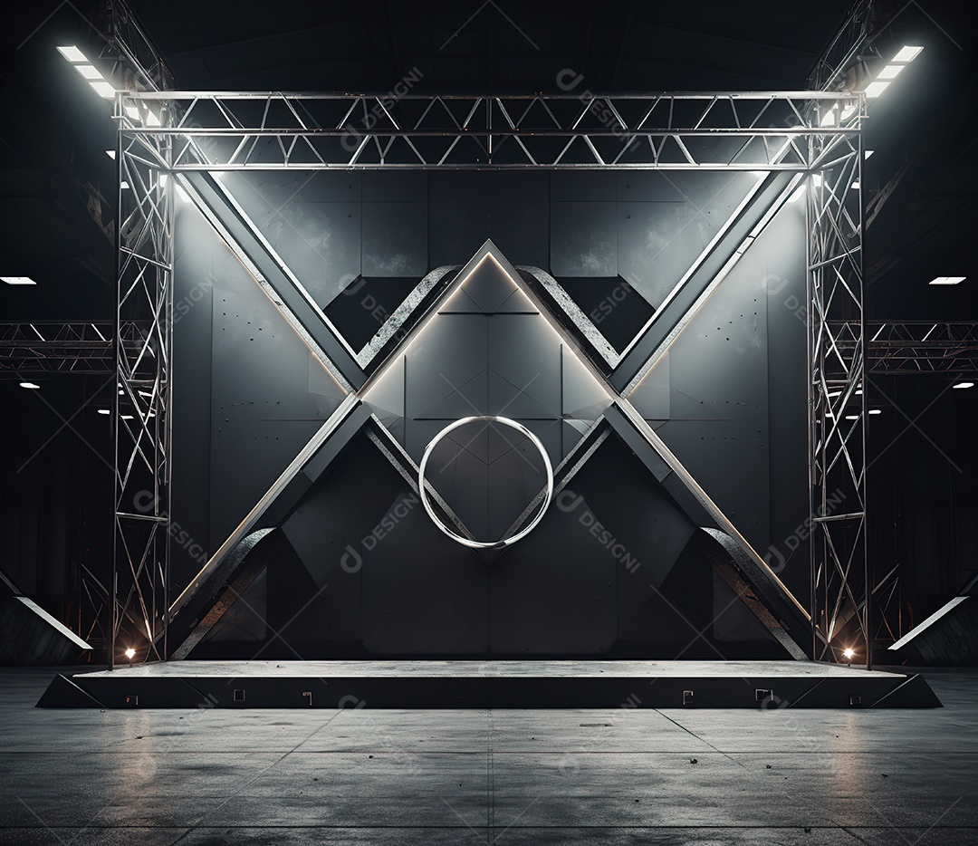 Fotografia de estrutura de ferro, estilo de palco de metal