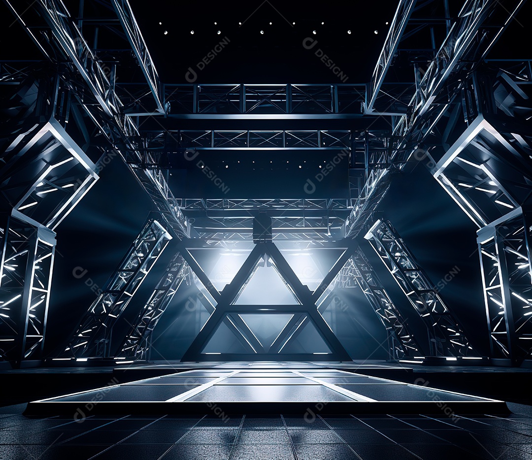 Fotografia de estrutura de ferro, estilo de palco de metal