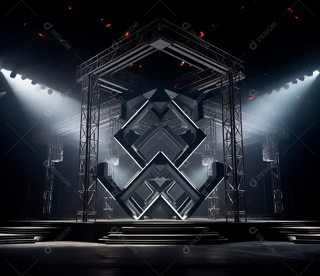 Fotografia de estrutura de ferro, estilo de palco de metal