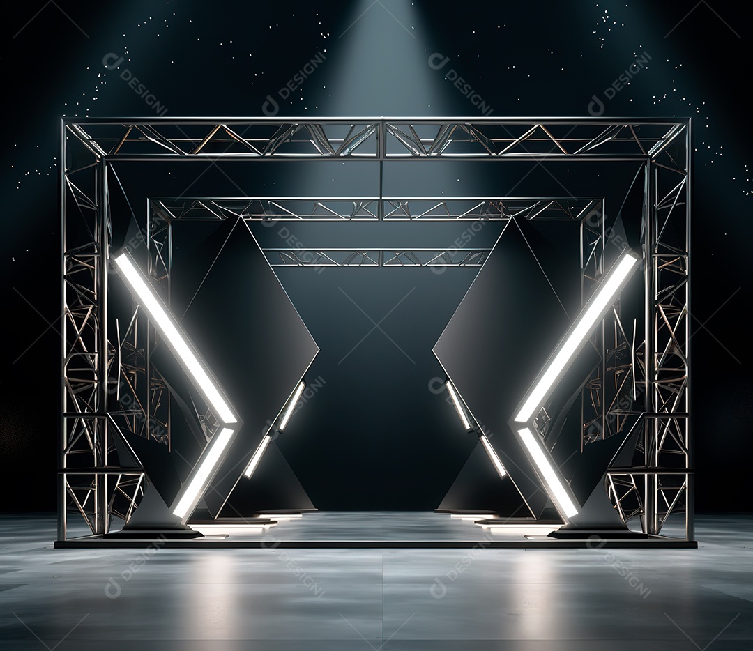 Fotografia de estrutura de ferro, estilo de palco de metal