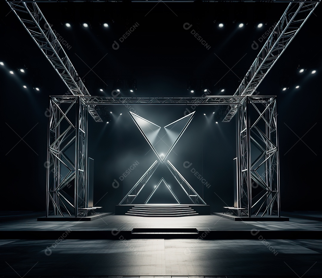 Fotografia de estrutura de ferro, estilo de palco de metal