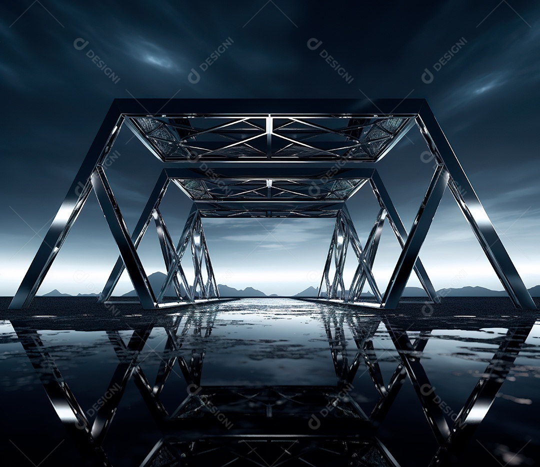 Fotografia de estrutura de ferro, estilo de palco de metal