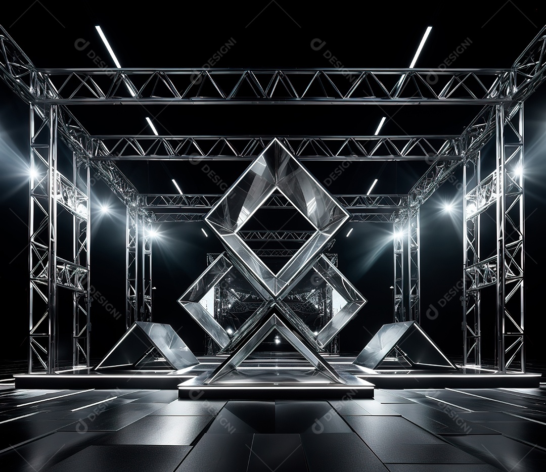 Fotografia de estrutura de ferro, estilo de palco de metal