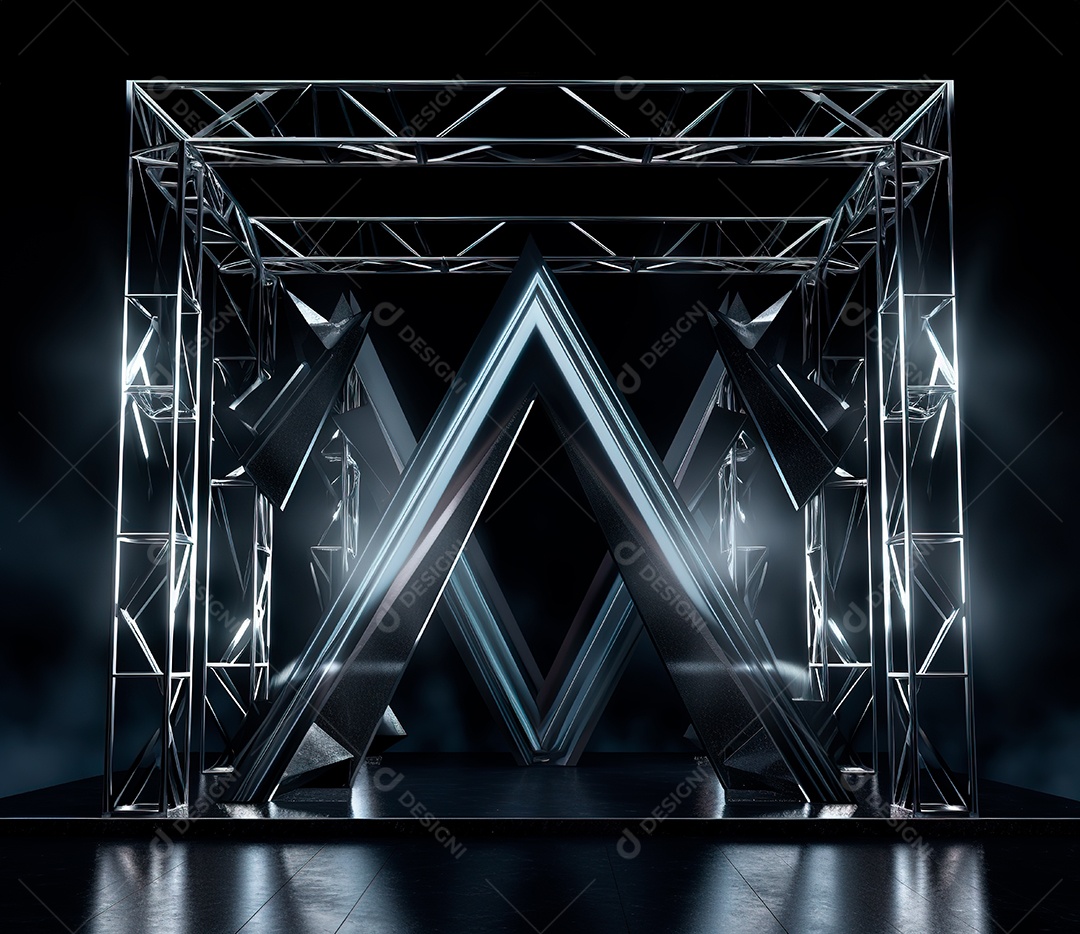 Fotografia de estrutura de ferro, estilo de palco de metal