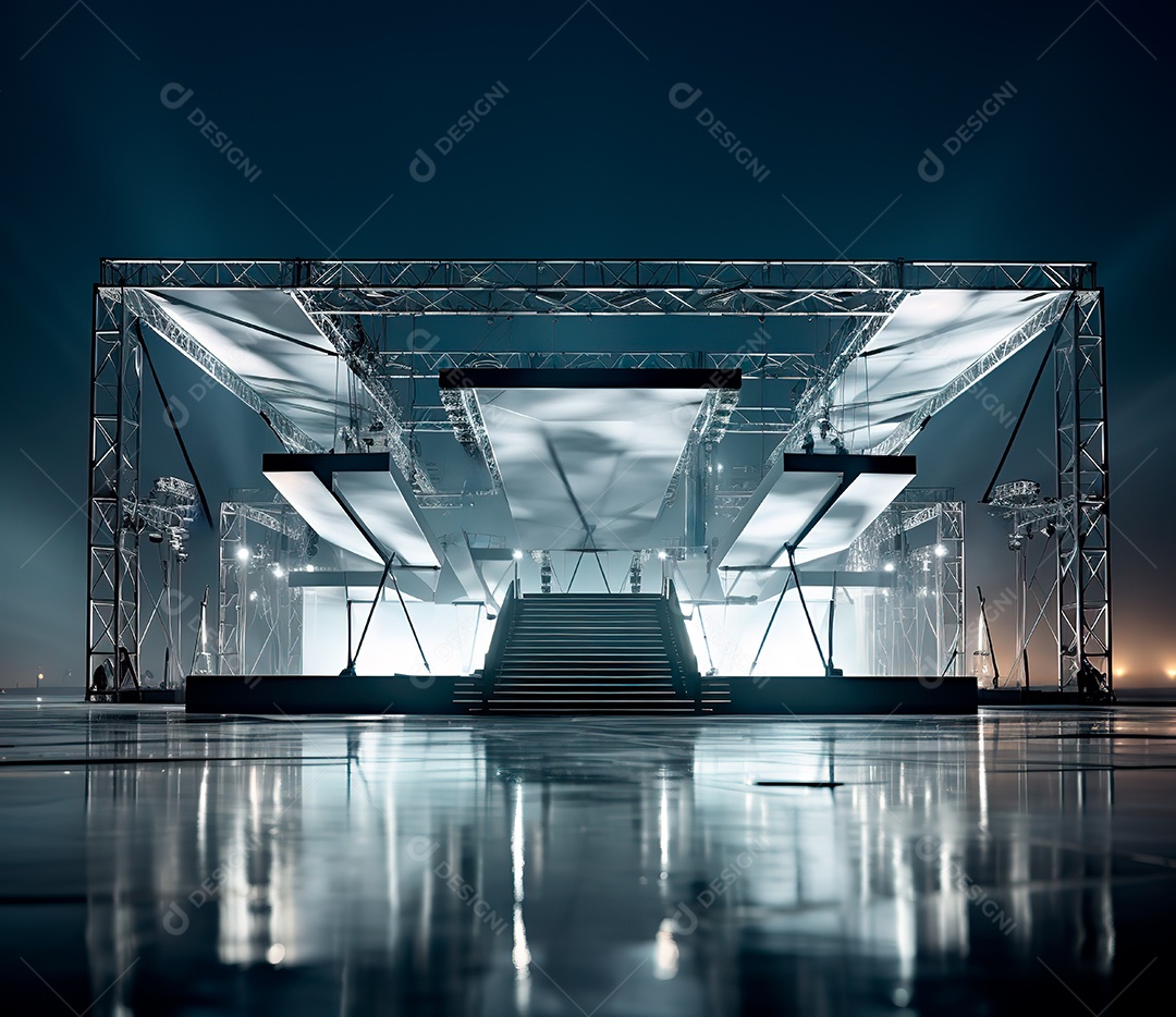 Fotografia de estrutura de ferro, estilo de palco de metal