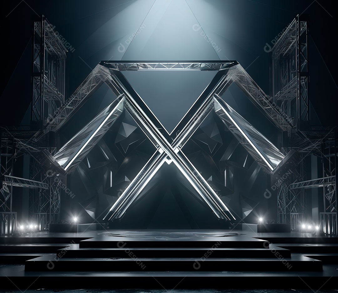 Fotografia de estrutura de ferro, estilo de palco de metal