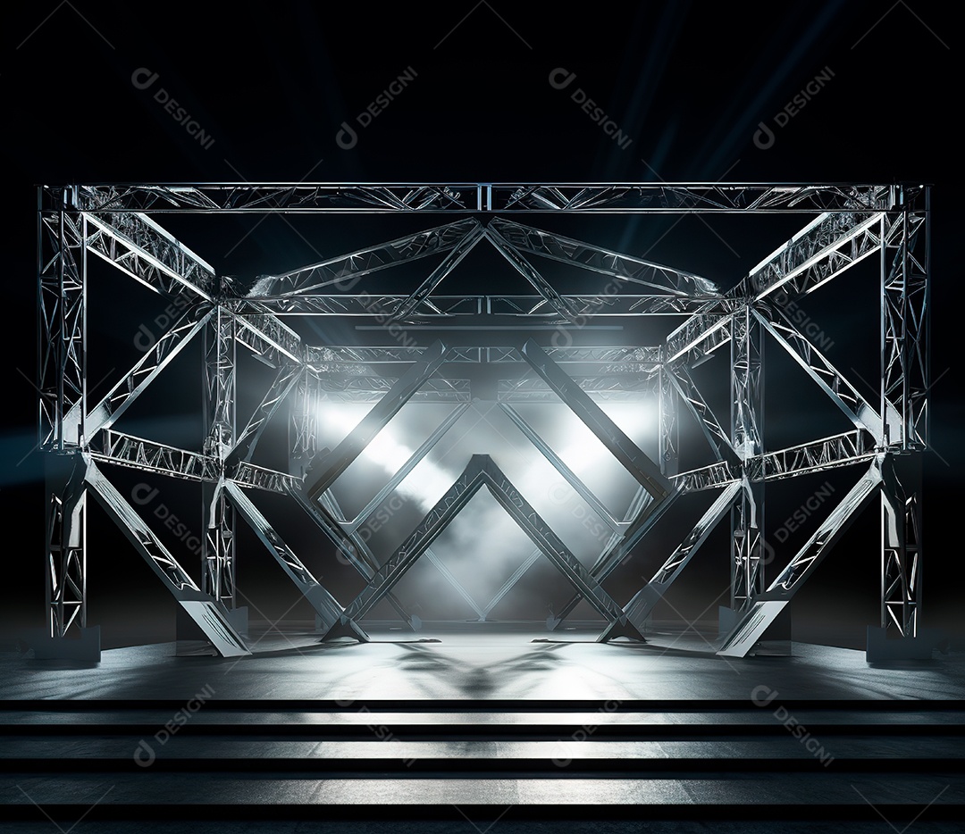 Fotografia de estrutura de ferro, estilo de palco de metal