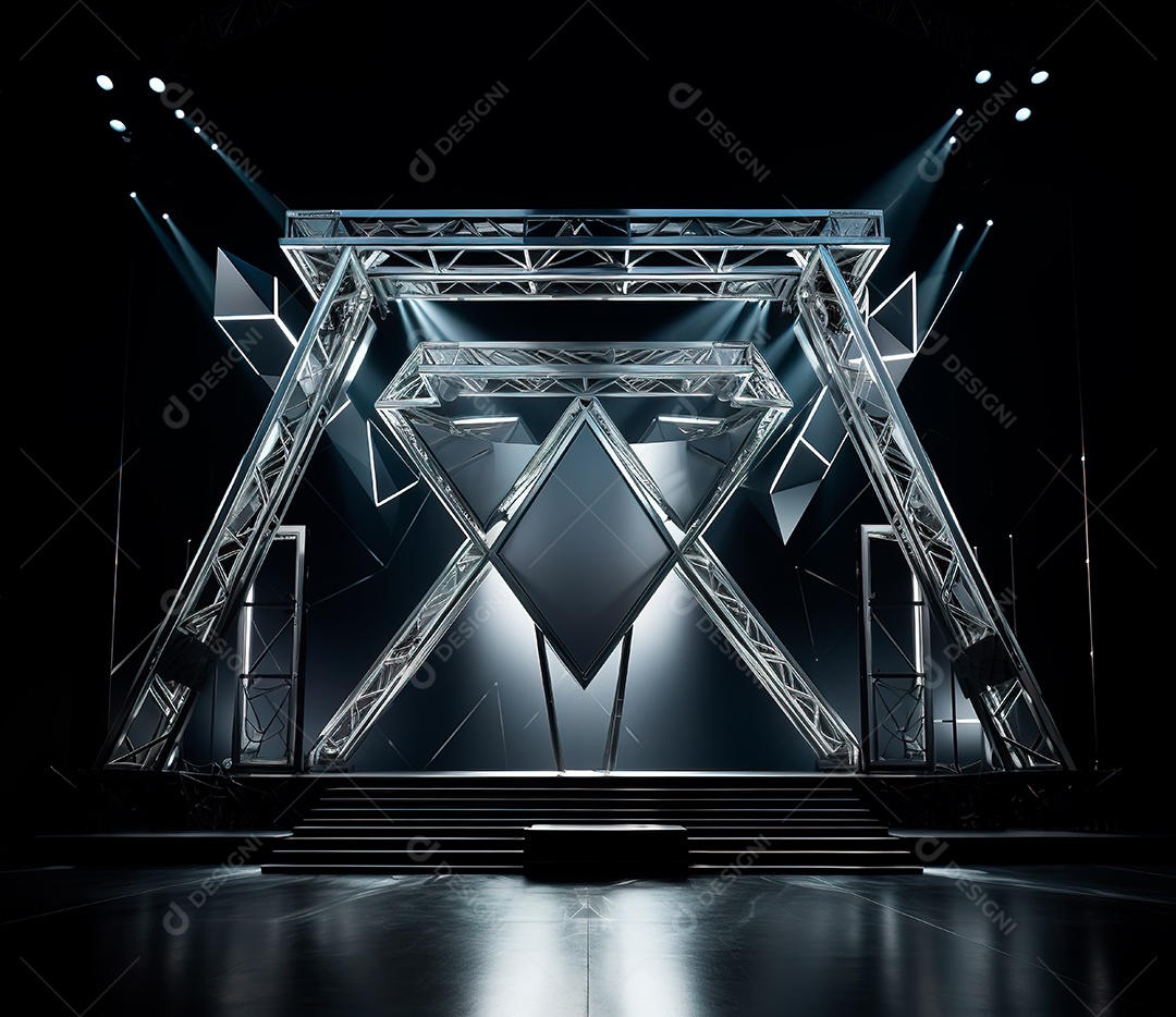 Fotografia de estrutura de ferro, estilo de palco de metal