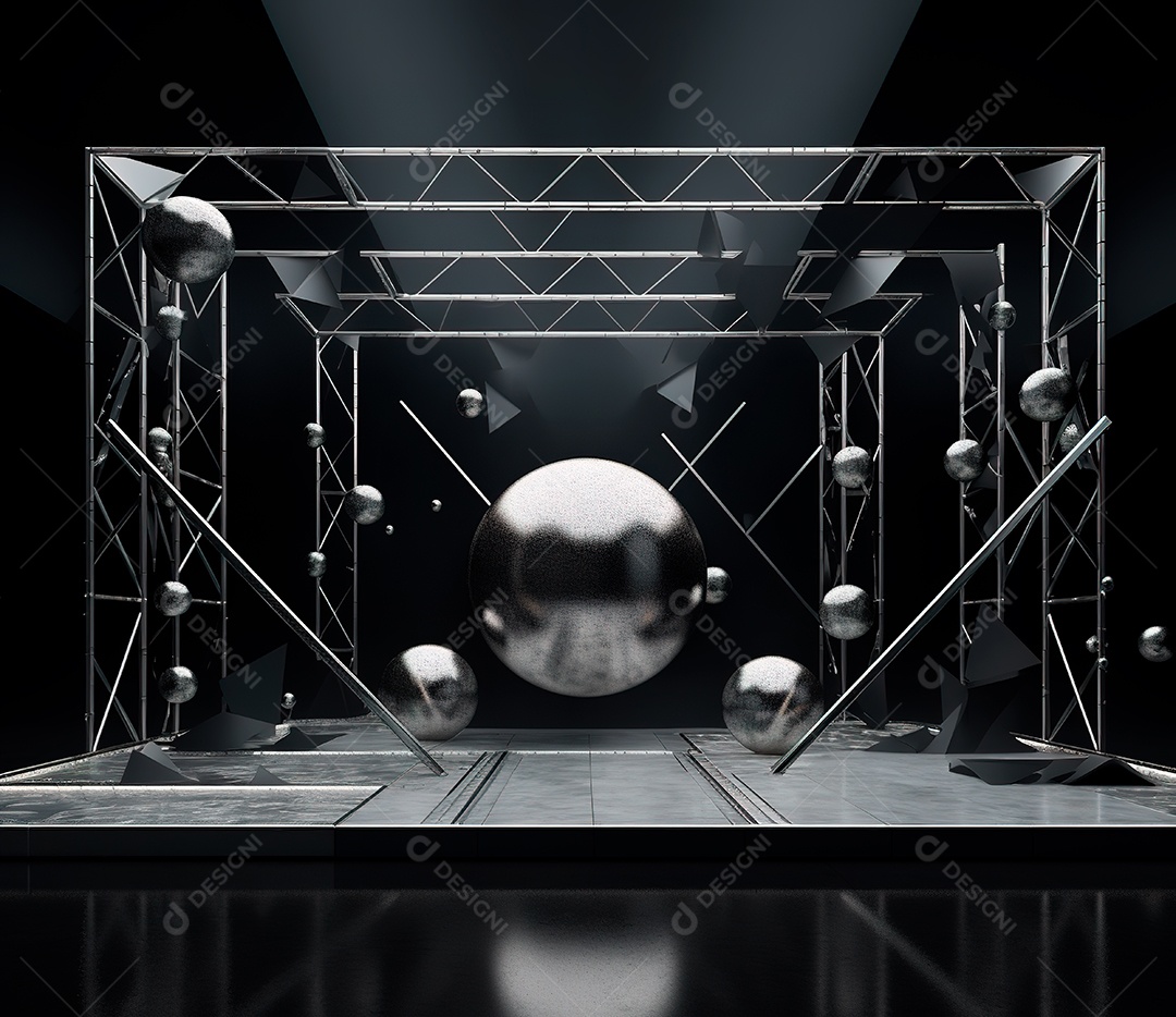 Fotografia de estrutura de ferro, estilo de palco de metal