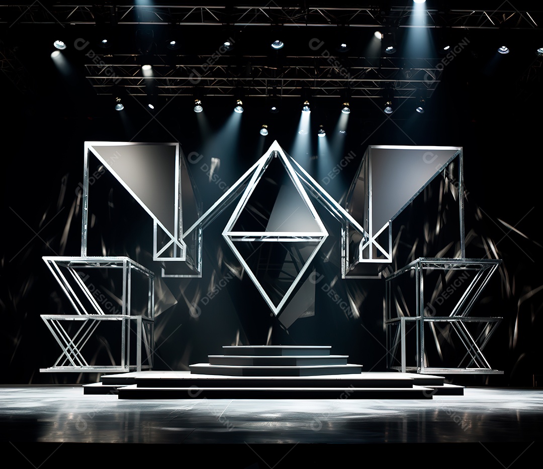 Fotografia de estrutura de ferro, estilo de palco de metal