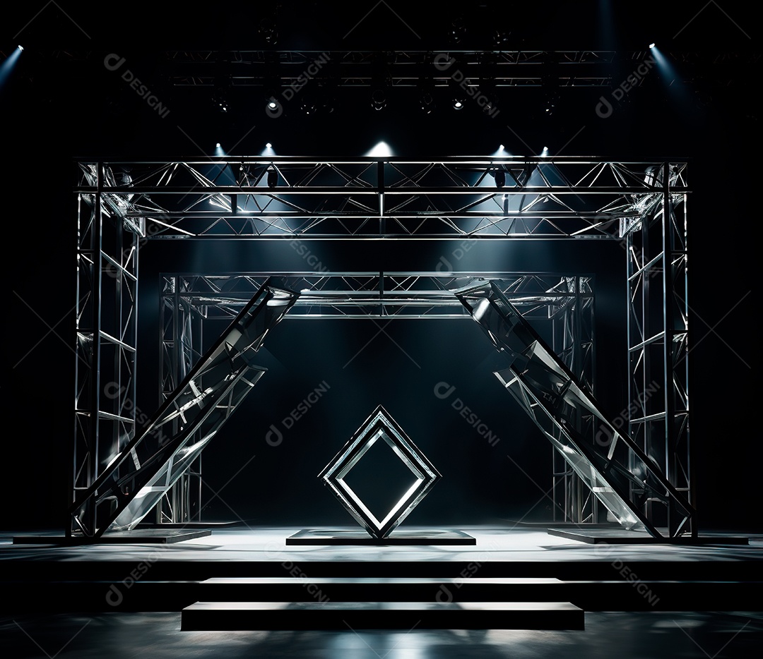 Fotografia de estrutura de ferro, estilo de palco de metal