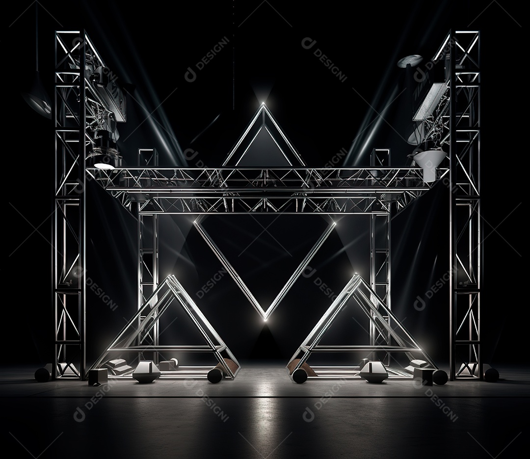 Fotografia de estrutura de ferro, estilo de palco de metal