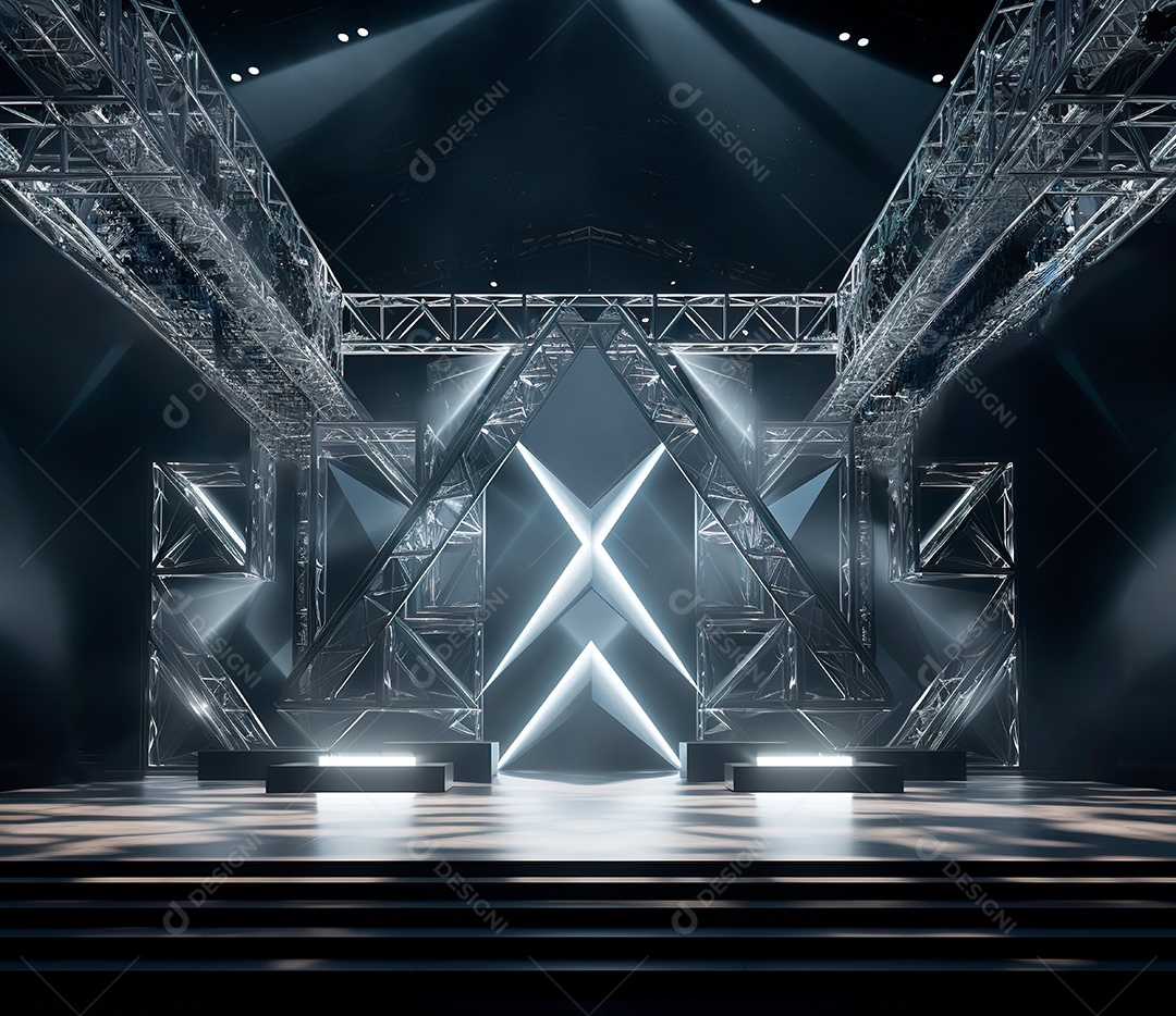 Fotografia de estrutura de ferro, estilo de palco de metal