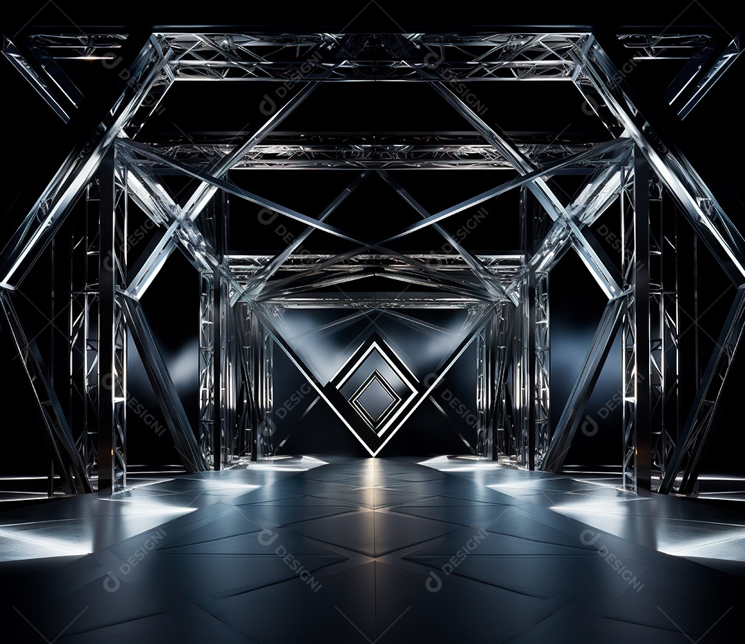 Fotografia de estrutura de ferro, estilo de palco de metal