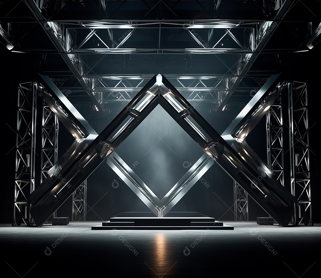 Fotografia de estrutura de ferro, estilo de palco de metal