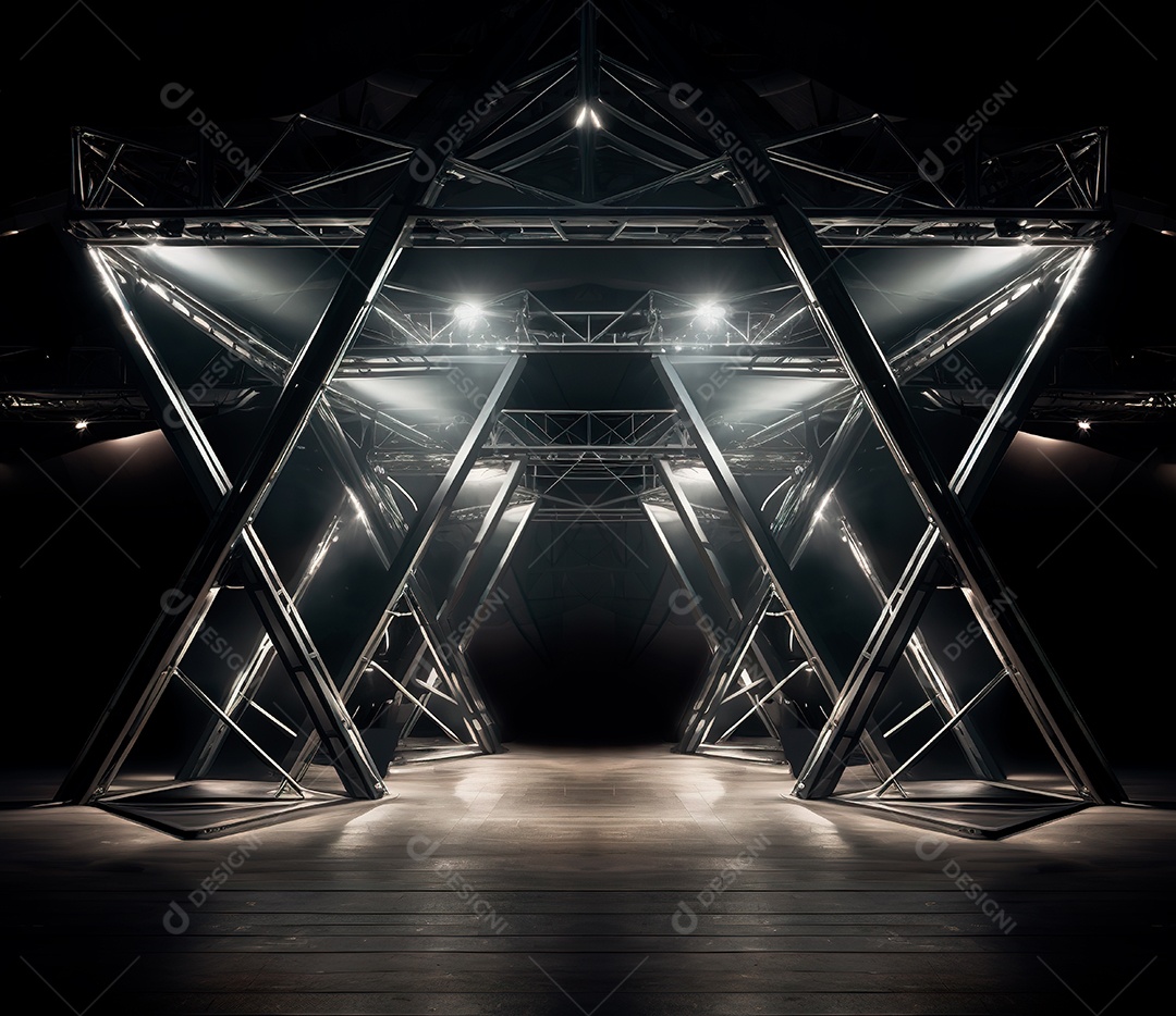 Fotografia de estrutura de ferro, estilo de palco de metal