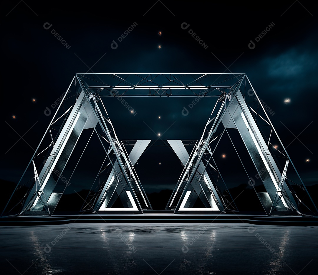 Fotografia de estrutura de ferro, estilo de palco de metal