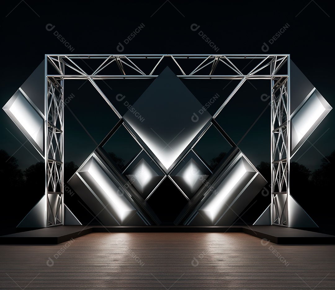 Fotografia de estrutura de ferro, estilo de palco de metal