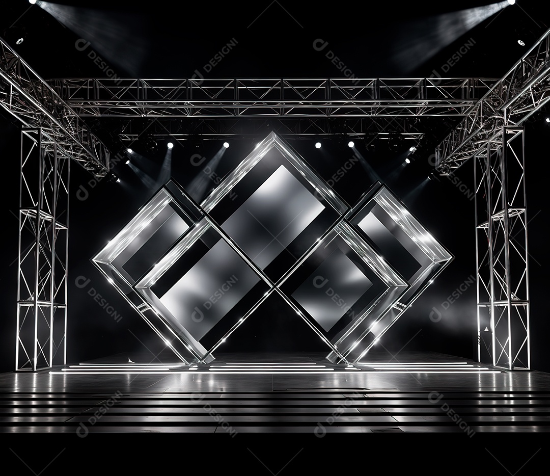 Fotografia de estrutura de ferro, estilo de palco de metal