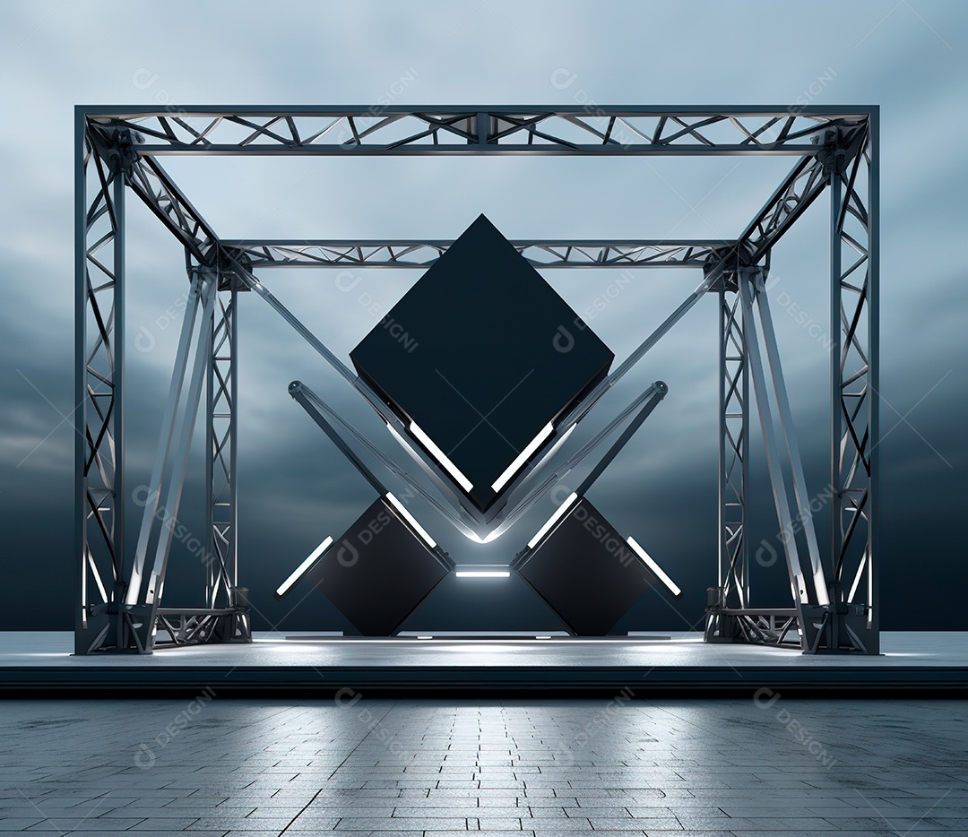 Fotografia de estrutura de ferro, estilo de palco de metal