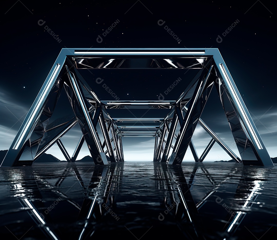 Fotografia de estrutura de ferro, estilo de palco de metal