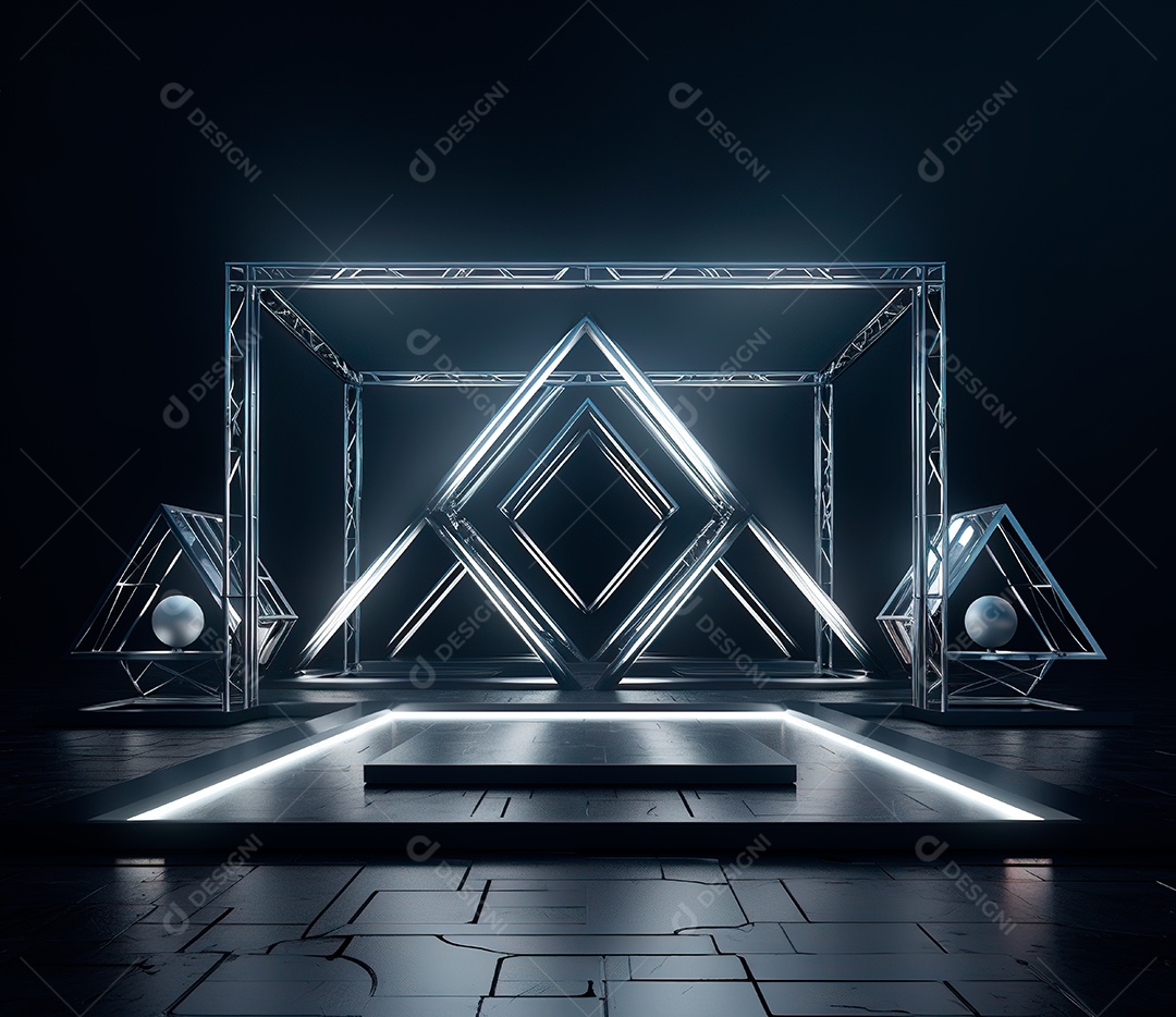 Fotografia de estrutura de ferro, estilo de palco de metal