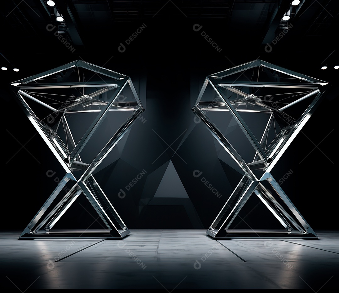 Fotografia de estrutura de ferro, estilo de palco de metal