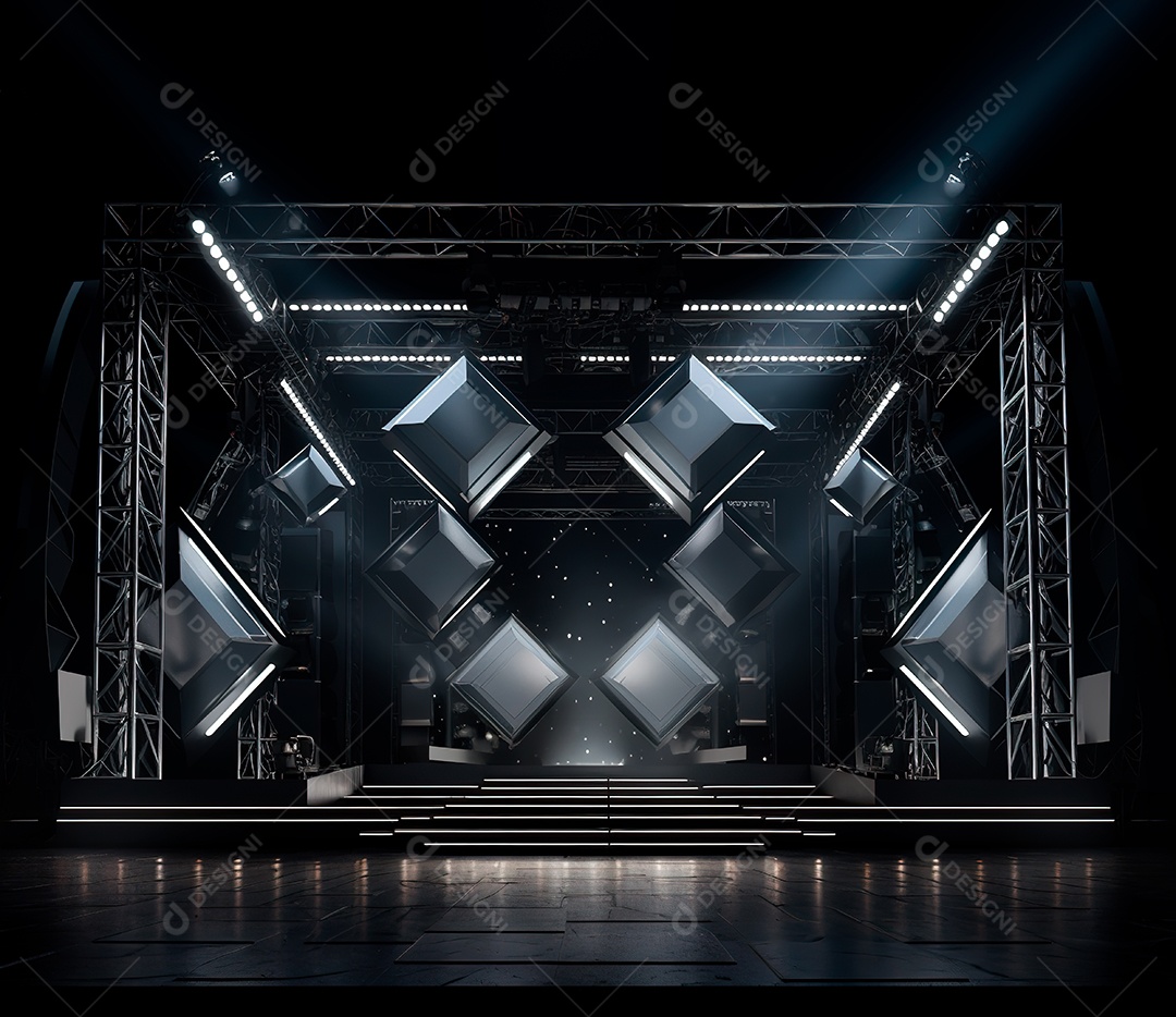 Fotografia de estrutura de ferro, estilo de palco de metal