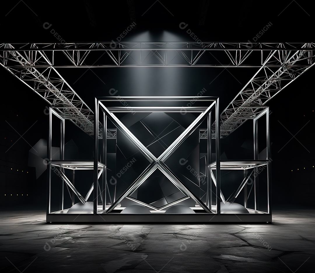 Fotografia de estrutura de ferro, estilo de palco de metal