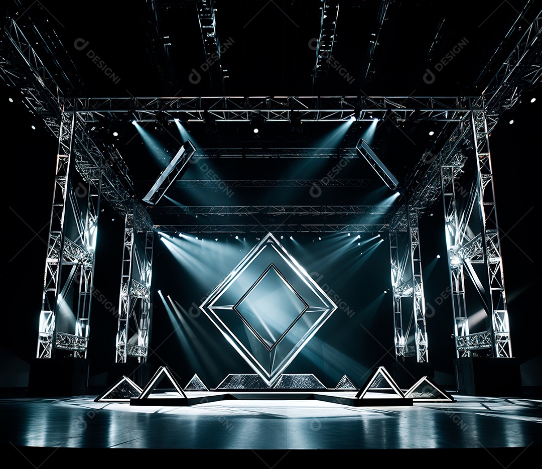 Fotografia de estrutura de ferro, estilo de palco de metal