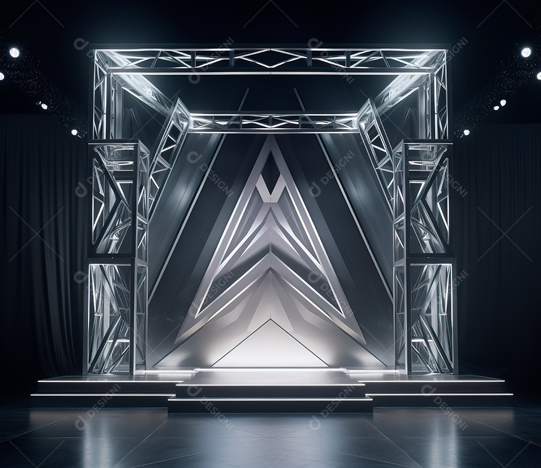 Fotografia de estrutura de ferro, estilo de palco de metal