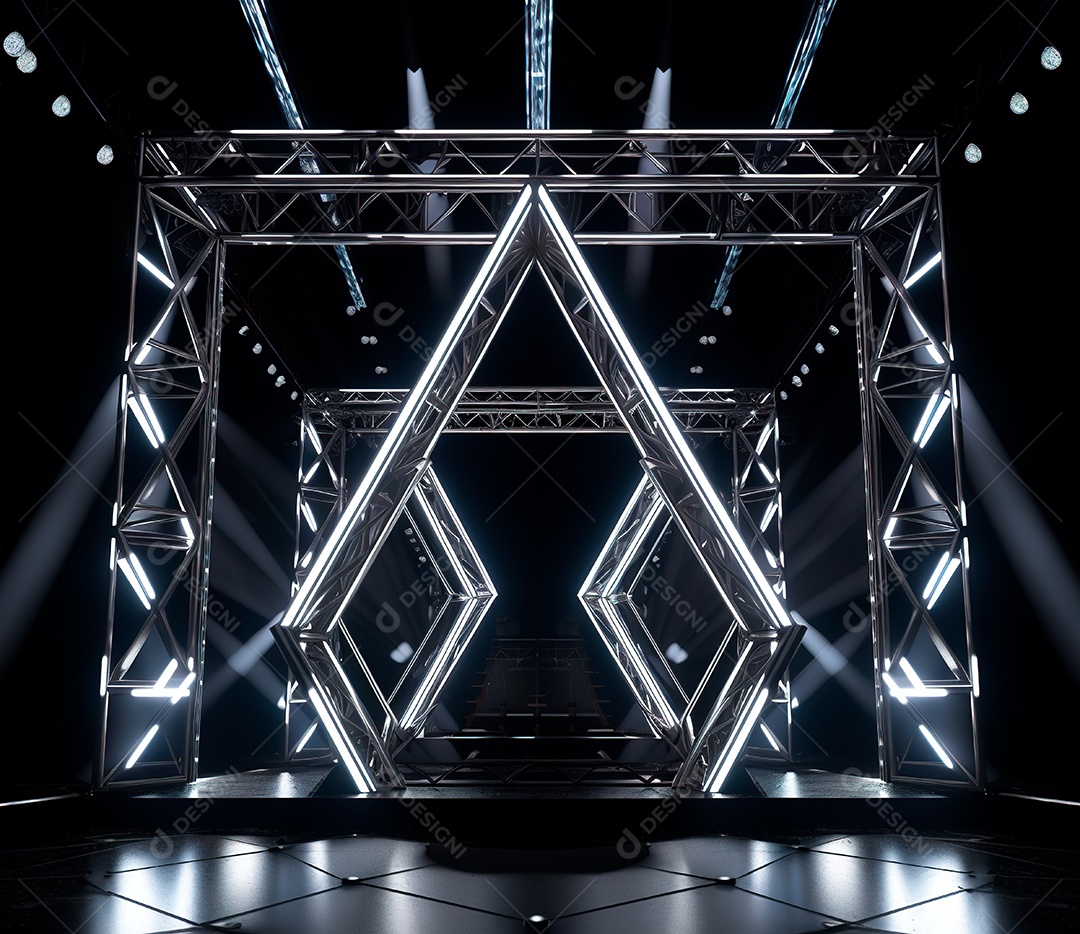 Fotografia de estrutura de ferro, estilo de palco de metal