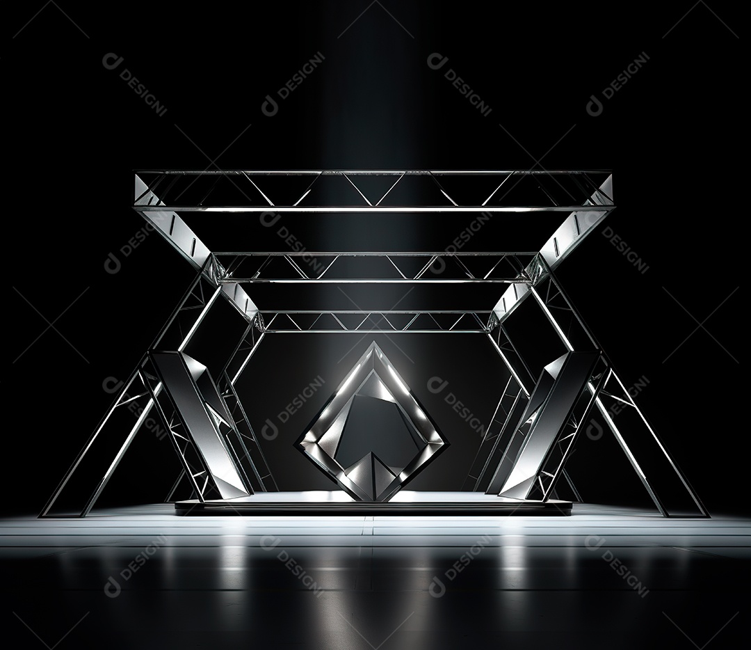 Fotografia de estrutura de ferro, estilo de palco de metal