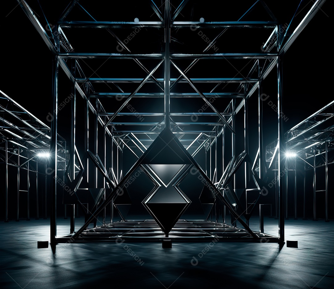 Fotografia de estrutura de ferro, estilo de palco de metal