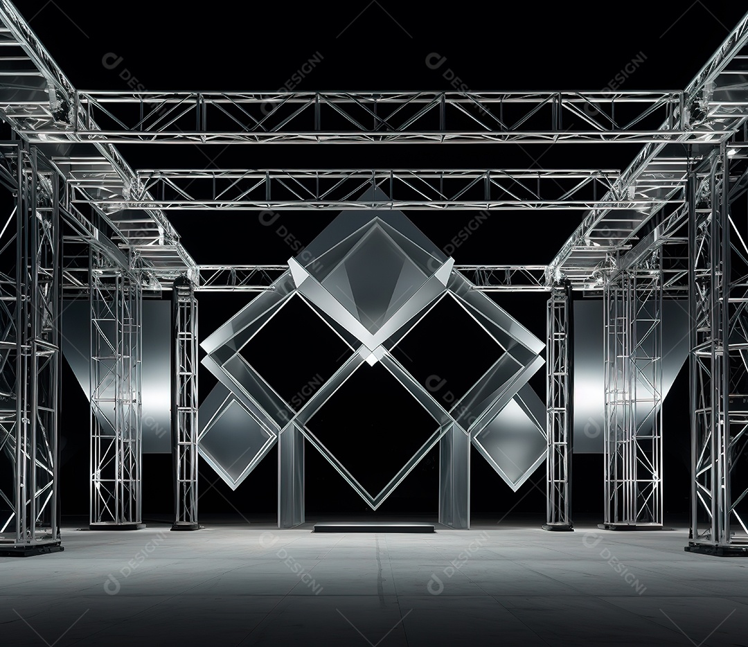 Fotografia de estrutura de ferro, estilo de palco de metal