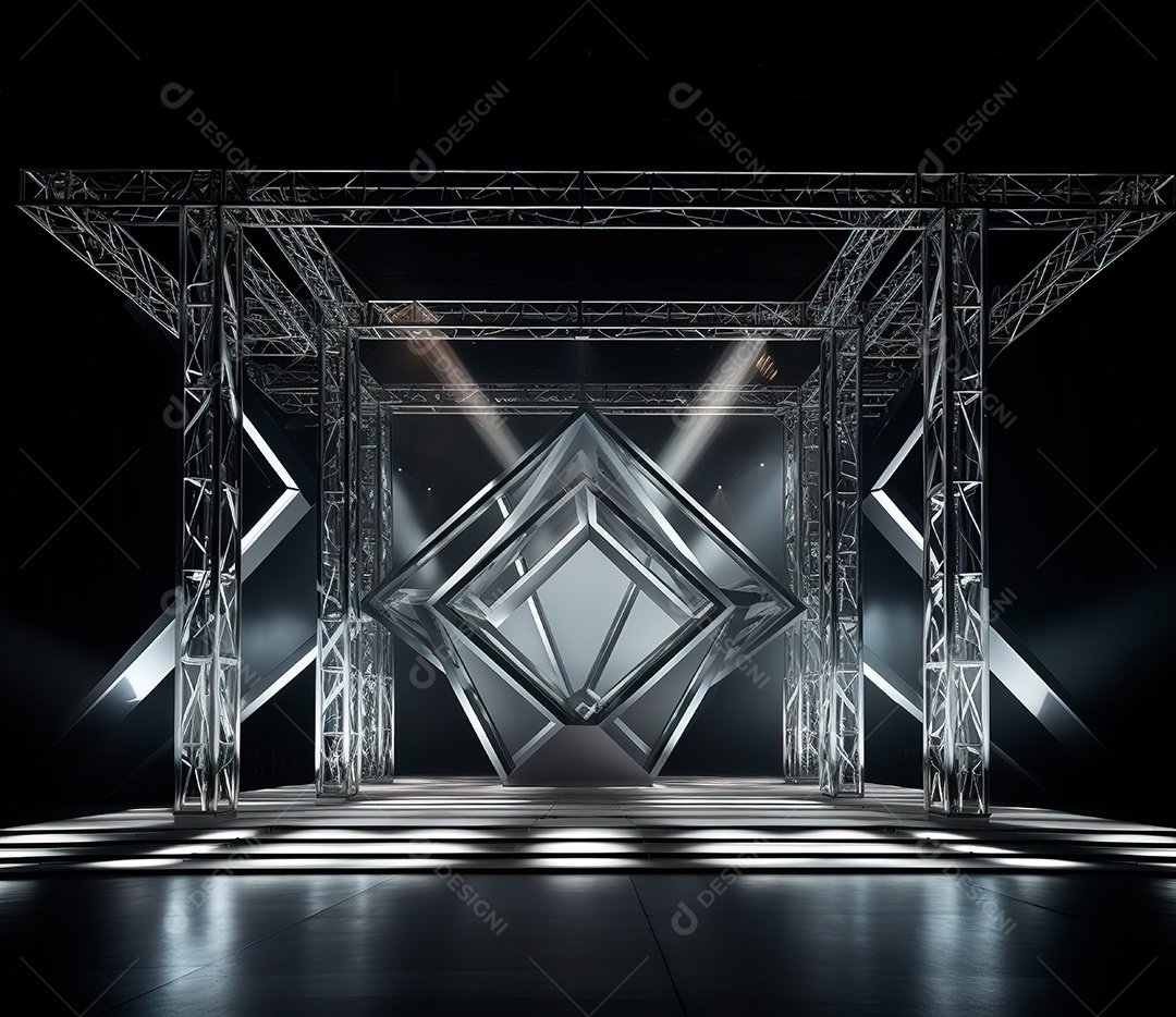Fotografia de estrutura de ferro, estilo de palco de metal