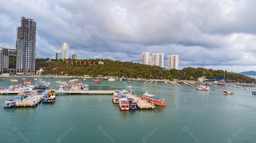 Miradouro da Praia de Pattaya na cidade de Pattaya Chonburi Tailândia