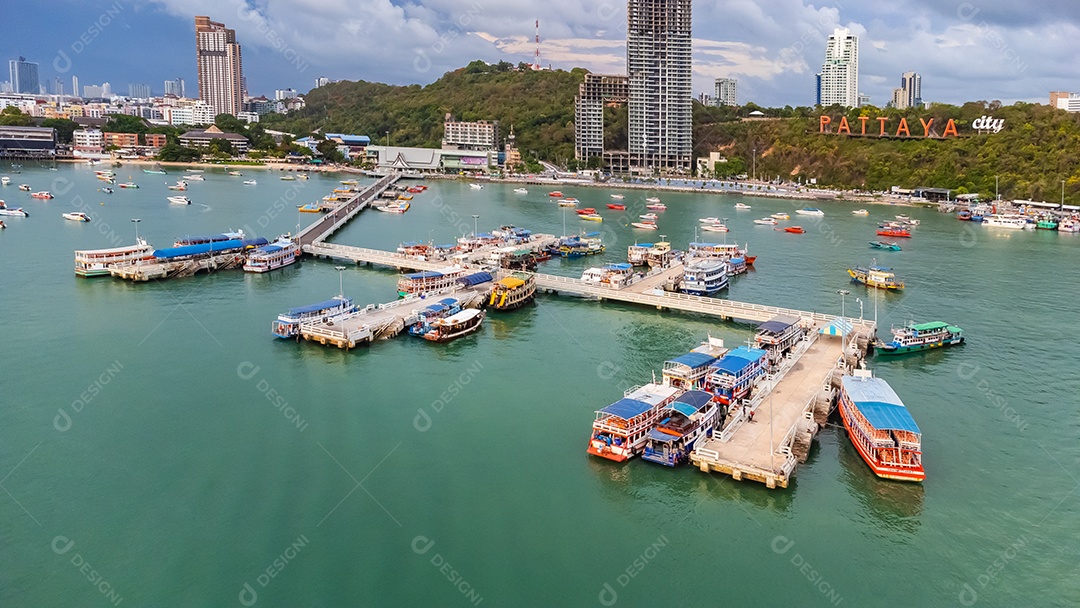 Miradouro da Praia de Pattaya na cidade de Pattaya Chonburi Tailândia