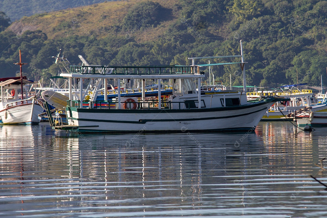 barcos no porto de paraty no Rio de Janeiro.