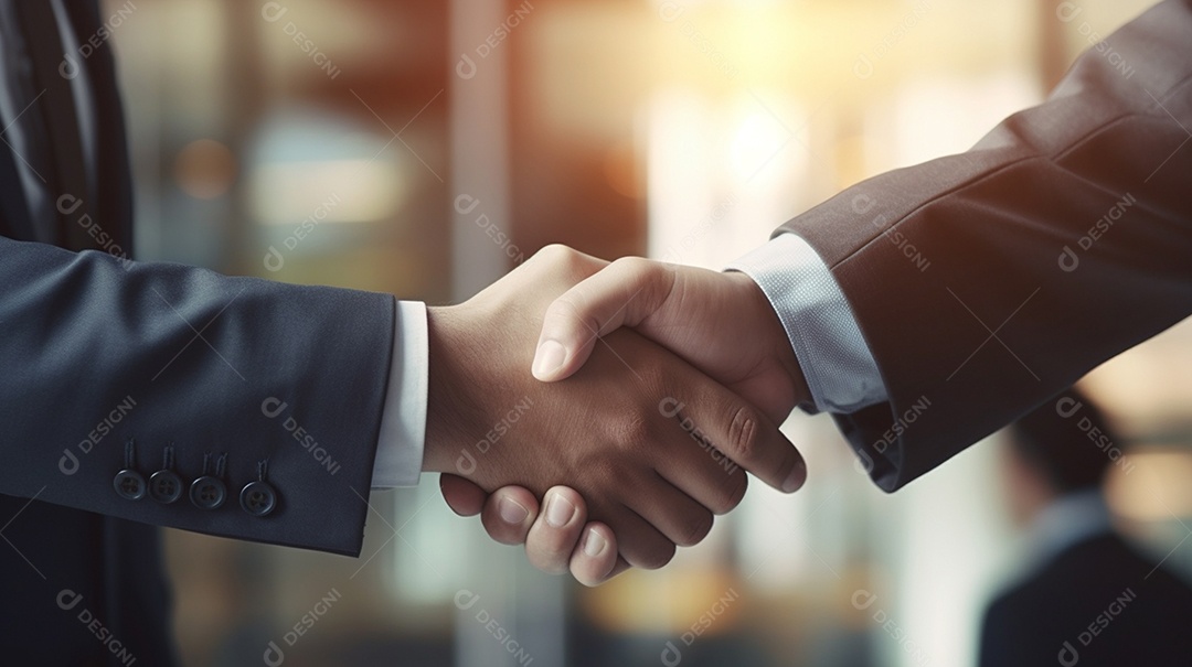 Duas pessoas de negócios discutindo trabalho durante uma reunião