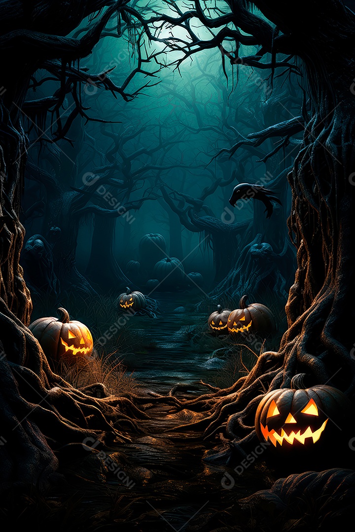 Plano de fundo assustador de halloween