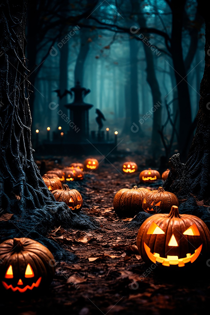 Plano de fundo assustador de halloween14