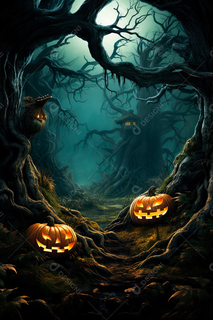 Plano de fundo assustador de halloween21