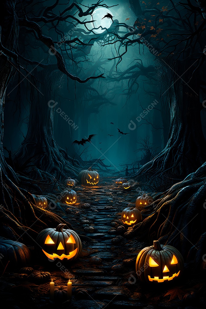 Plano de fundo assustador de halloween