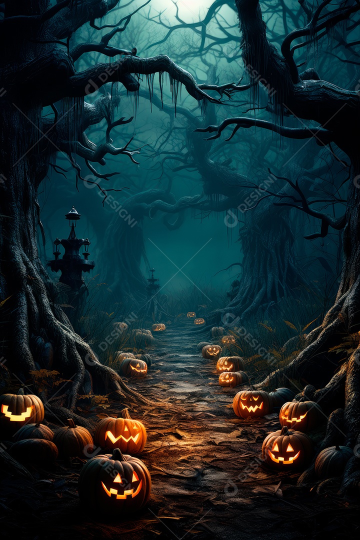 Plano de fundo assustador de halloween